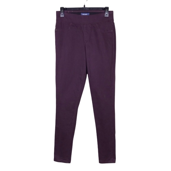 Old Navy Cassis Purple Rockstar Mid-Rise Stretch Skinny Jeggings Size 4 - Picture 1 of 7